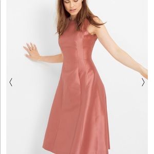 BATEAU FIT-AND-FLARE TAFFETA DRESS